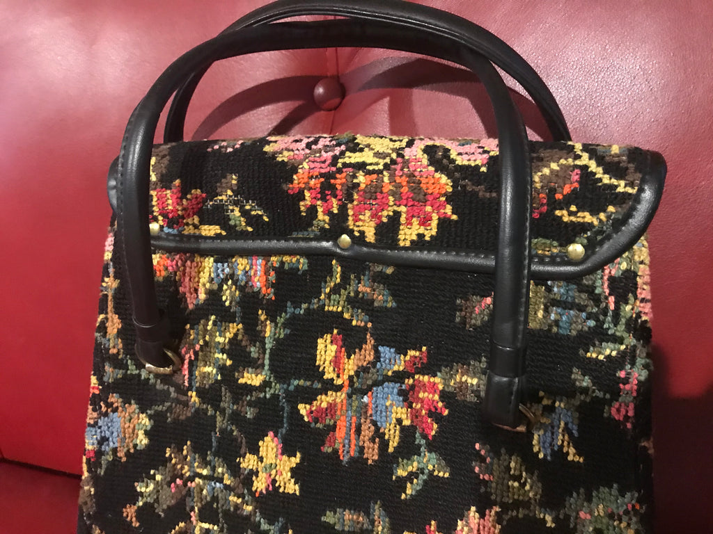 Vintage Floral Tapestry Carpetbag hotsell Handbag