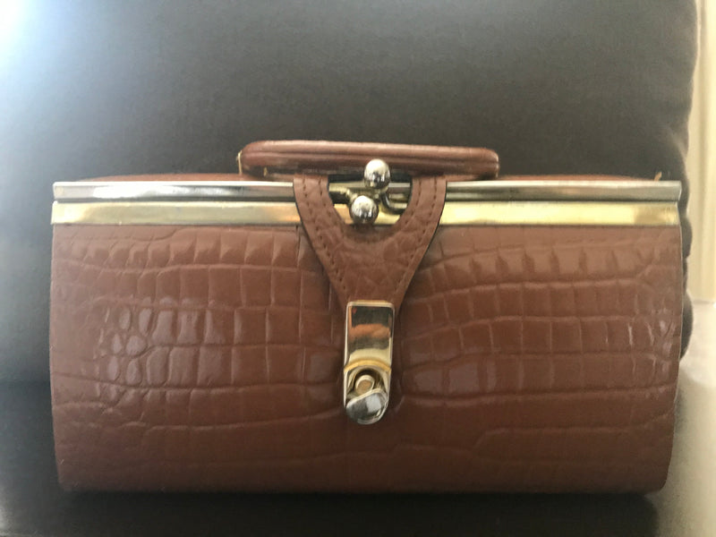 Vintage Alligator Clutch Purse Handbag with change bag, Authentic, MINT! |  eBay